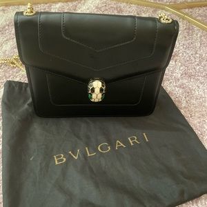 Bvlgari black small Serpenti Forever Shoulder Bag